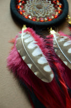 Load image into Gallery viewer, small black red dream catcher