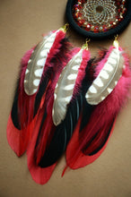 Load image into Gallery viewer, small black red dream catcher