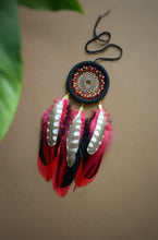 Load image into Gallery viewer, small black red dream catcher