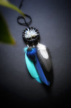 Load image into Gallery viewer, mini black blue dream catcher