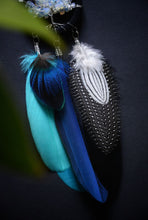 Load image into Gallery viewer, mini black blue dream catcher