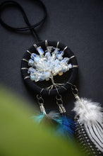 Load image into Gallery viewer, mini black blue dream catcher