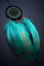 Load image into Gallery viewer, Mini brown teal dream catcher