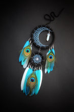 Load image into Gallery viewer, black blue white dream catcher
