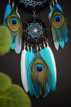 Load image into Gallery viewer, black blue white dream catcher
