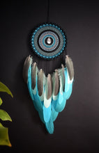 Load image into Gallery viewer, big black blue dream catcher