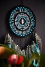 Load image into Gallery viewer, big black blue dream catcher