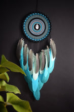 Load image into Gallery viewer, big black blue dream catcher
