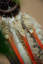 Load image into Gallery viewer, mini brown red dream catcher