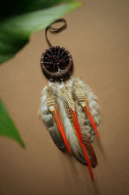Load image into Gallery viewer, mini brown red dream catcher