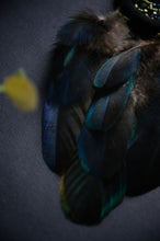 Load image into Gallery viewer, Small black with green tint dream catcher