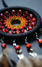 Load image into Gallery viewer, small black red brown dream catcher