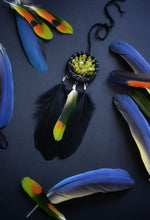 Load image into Gallery viewer, mini black green dream catcher