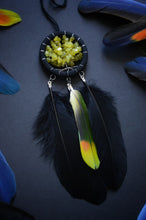 Load image into Gallery viewer, mini black green dream catcher