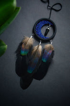 Load image into Gallery viewer, small black blue dream catcher