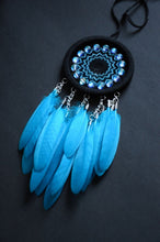 Load image into Gallery viewer, small blue dream catcher