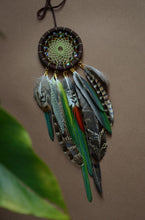 Load image into Gallery viewer, small brown green dream catcher