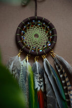 Load image into Gallery viewer, small brown green dream catcher