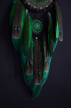 Load image into Gallery viewer, large green brown dream catcher