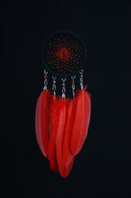 Load image into Gallery viewer, small black red dream catcher