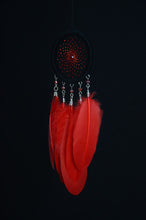 Load image into Gallery viewer, small black red dream catcher