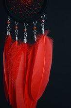 Load image into Gallery viewer, small black red dream catcher
