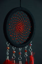 Load image into Gallery viewer, small black red dream catcher