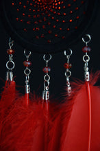 Load image into Gallery viewer, small black red dream catcher