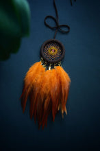 Load image into Gallery viewer, mini brown orange dream catcher for car