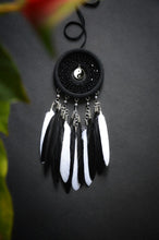 Load image into Gallery viewer, small black white dream catcher Yin Yang