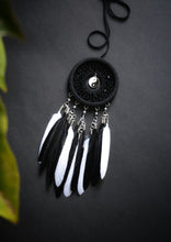 Load image into Gallery viewer, small black white dream catcher Yin Yang
