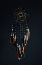 Load image into Gallery viewer, large black gold dream catcher