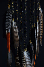 Load image into Gallery viewer, large black gold dream catcher