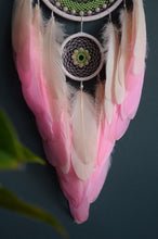 Load image into Gallery viewer, large pink beige green dream catcher