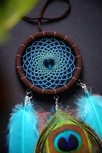 Load image into Gallery viewer, small brown blue dream catcher
