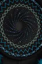 Load image into Gallery viewer, large black blue dream catcher spiral