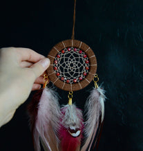 Load image into Gallery viewer, little brown and red dreamcatcher