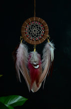 Load image into Gallery viewer, little brown and red dreamcatcher