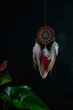 Load image into Gallery viewer, little brown and red dreamcatcher