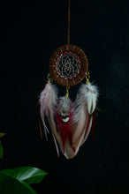 Load image into Gallery viewer, little brown and red dreamcatcher