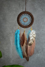 Load image into Gallery viewer, Brown blue dream catcher