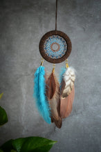 Load image into Gallery viewer, Brown blue dream catcher