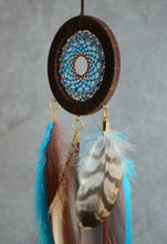 Load image into Gallery viewer, Brown blue dream catcher