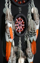 Load image into Gallery viewer, Black orange dream catcher