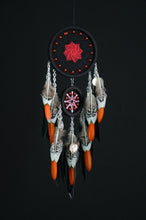 Load image into Gallery viewer, Black orange dream catcher