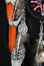 Load image into Gallery viewer, Black orange dream catcher