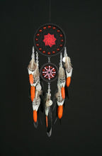 Load image into Gallery viewer, Black orange dream catcher