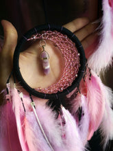 Load image into Gallery viewer, large black pink dream catcher