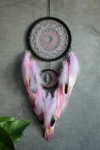 Load image into Gallery viewer, large black pink dream catcher