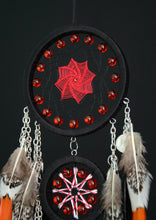 Load image into Gallery viewer, Black orange dream catcher